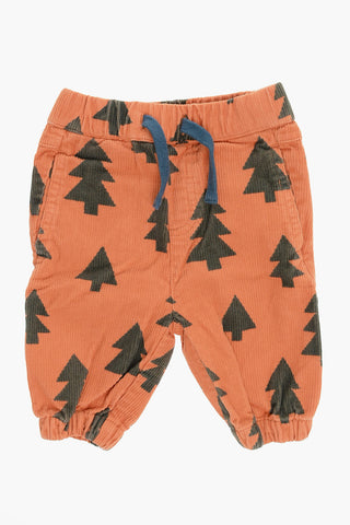 Corduroy Pants with Drawstring Waist