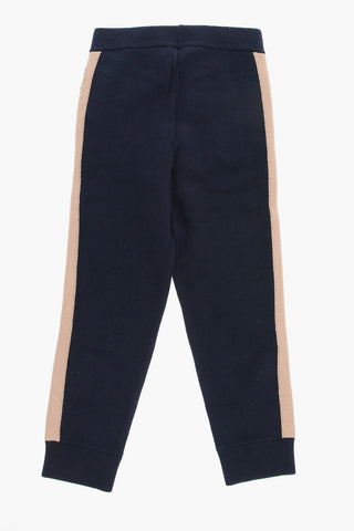 Cotton and Wool Pants with Contrasting Details