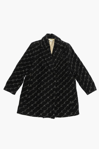 All-over Logo Virgin Wool Coat
