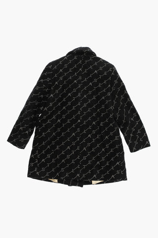 All-over Logo Virgin Wool Coat