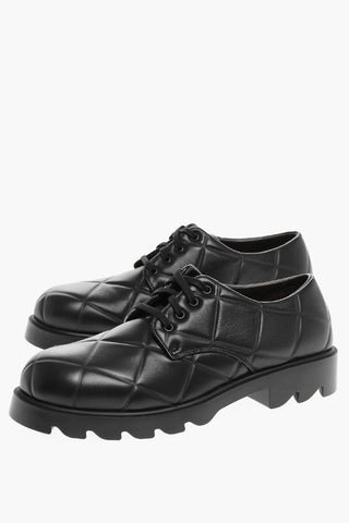 Quilted Effect STRUT Embossed Leather Derby Shoes