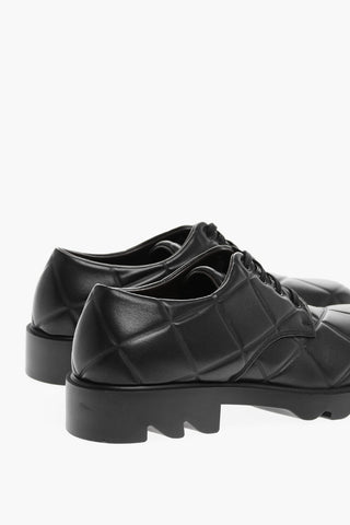 Quilted Effect STRUT Embossed Leather Derby Shoes