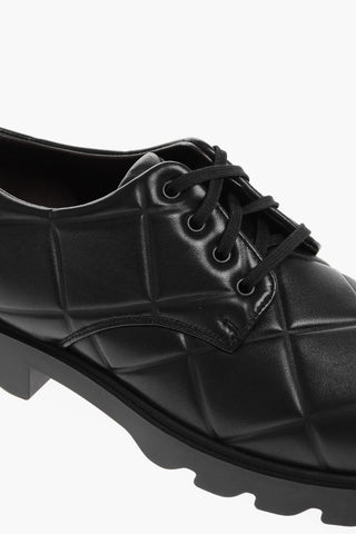 Quilted Effect STRUT Embossed Leather Derby Shoes