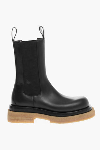 Contrasting Sole Leather Chelsea Boots