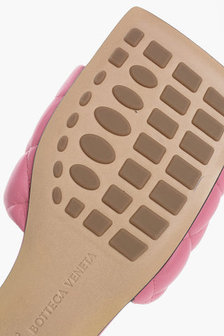 Sliders in Pelle Trapuntata con Suola in Cuoio
