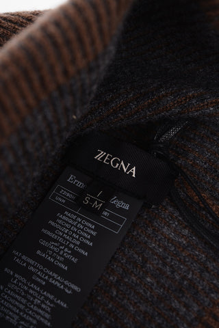 ZZEGNA Ribbed Wool and Cashmere Beanie