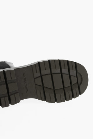 Contrasting Sole TIRE Leather Chelsea Boots