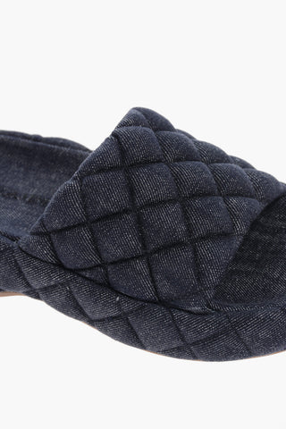Quilted Denim Padded Sliders
