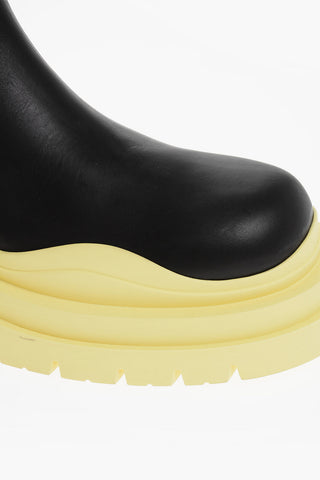 Leather TIRE Chelsea Booties with Contrasting Sole