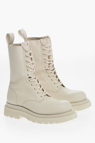 Lace-up LUG Leather Combat Boots with Carrion Sole