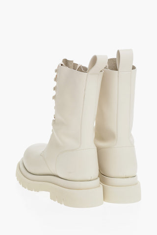 Lace-up LUG Leather Combat Boots with Carrion Sole