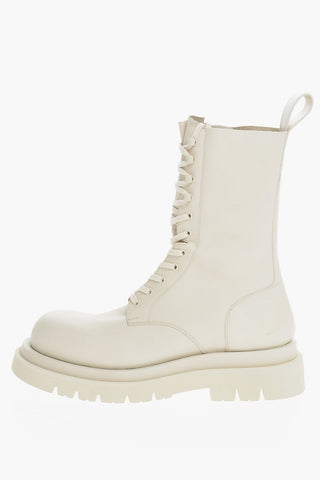 Lace-up LUG Leather Combat Boots with Carrion Sole