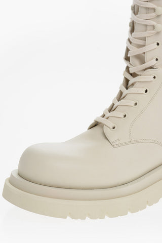 Lace-up LUG Leather Combat Boots with Carrion Sole
