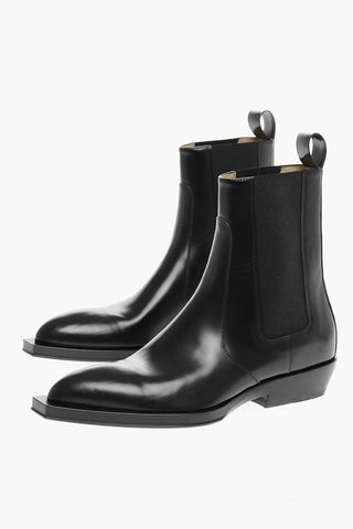 Leather OSAKA Western Booties with Elastic Inserts