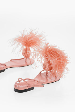 Feathered WONDERBIRD Flat Thong Sandals
