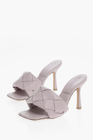 Mules Open Toe LIDO in Pelle Intrecciata 9cm