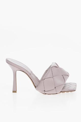 Mules Open Toe LIDO in Pelle Intrecciata 9cm