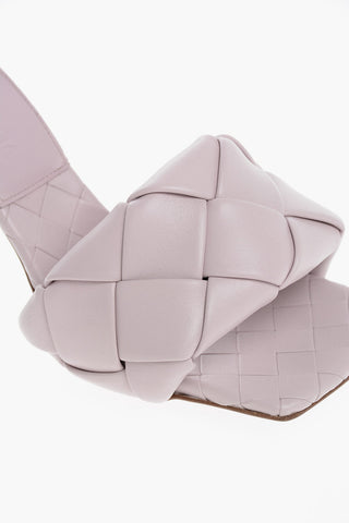 Mules Open Toe LIDO in Pelle Intrecciata 9cm