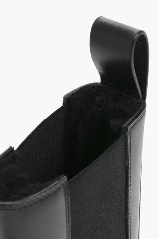 Contrasting Sole EXTRALIGHT Leather Chelsea Booties 8cm