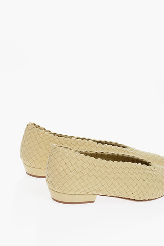 Point Toe LAGOON Woven Leather Ballet Flats