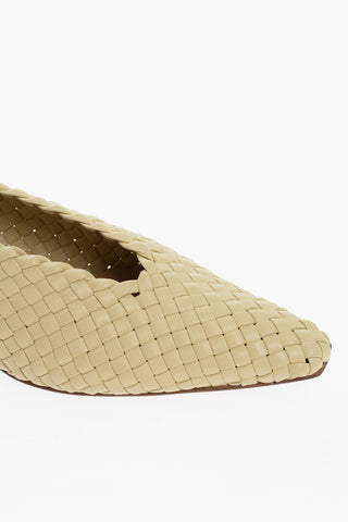 Point Toe LAGOON Woven Leather Ballet Flats