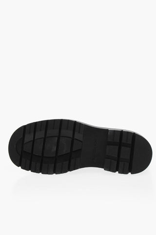 Contrasting Sole Leather Lace-up Desert Booties
