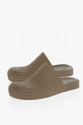 Rubber JUTE Mules with Embossed Detail