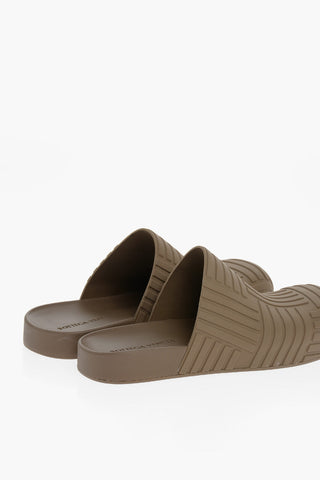 Rubber JUTE Mules with Embossed Detail