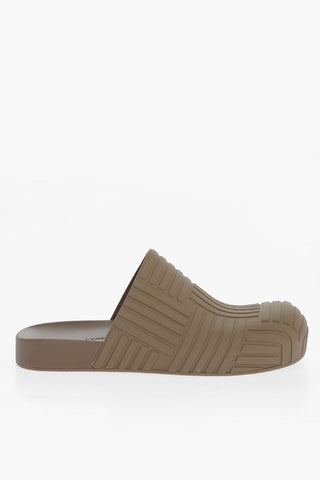 Rubber JUTE Mules with Embossed Detail