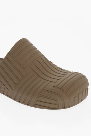 Rubber JUTE Mules with Embossed Detail