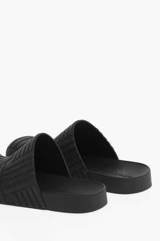 Rubber JUTE Mules with Embossed Detail