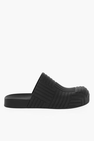 Rubber JUTE Mules with Embossed Detail