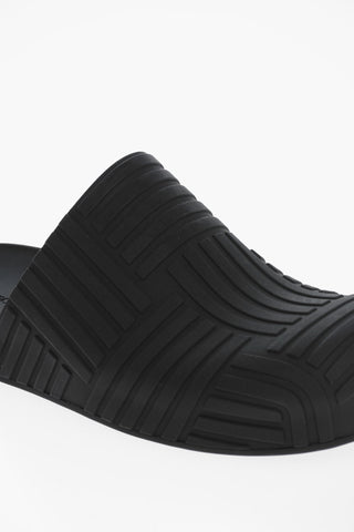 Rubber JUTE Mules with Embossed Detail