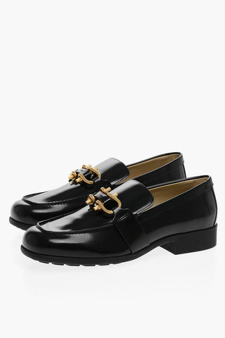 Leather MONSIEUR Loafers with Double Buckle