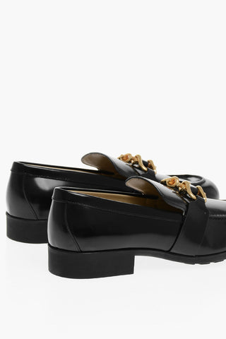 Leather MONSIEUR Loafers with Double Buckle