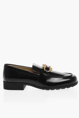 Leather MONSIEUR Loafers with Double Buckle