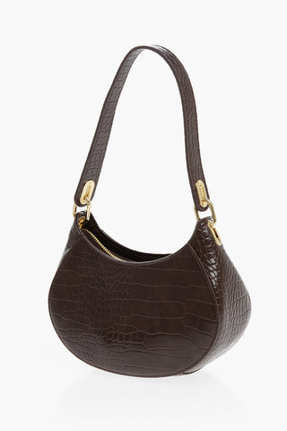 LOVE Crocodile Effect Faux Leather Hobo Bag