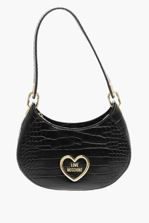LOVE Borsa Hobo in Ecopelle Effetto Coccodrillo 