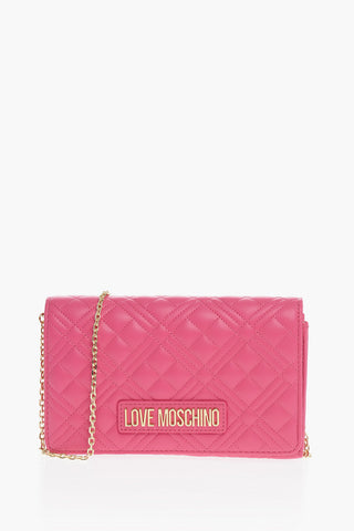 LOVE Borsa a Tracolla in Ecopelle Trapuntata con Catena Dorata