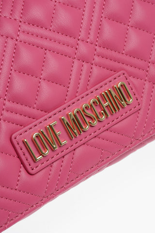 LOVE Borsa a Tracolla in Ecopelle Trapuntata con Catena Dorata