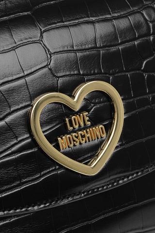 LOVE Crocodile Effect Faux Leather Bag with Removable Shoulder Strap