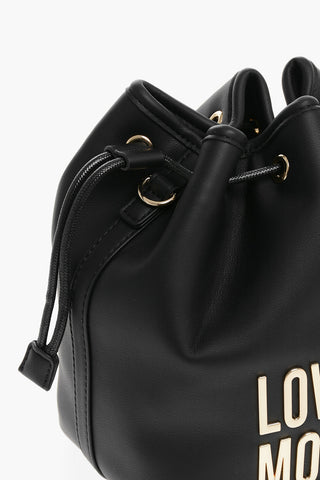 LOVE Eco Leather Bucket Bag with Large Gold Logo