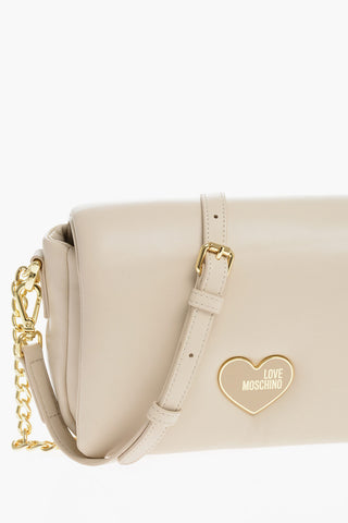 LOVE Borsa a Spalla PUFFY Imbottita in Ecopelle con Catena Dorata