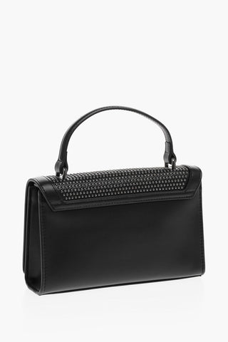 LOVE Kunstleder-Handtasche verziert mit Nieten und Kette