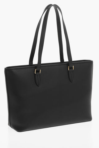 LOVE Faux Leather Tote Bag with Golden Embossed Maxi Logo