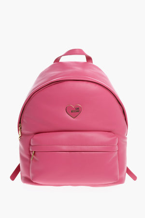 LOVE Faux Leather Backpack with Metal Heart