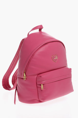 LOVE Faux Leather Backpack with Metal Heart