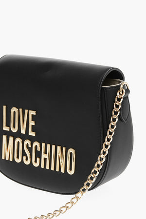 LOVE Borsa a Tracolla in Ecopelle con Dettagli Dorati