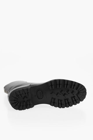 Leather Boots Low Flat stars Studs