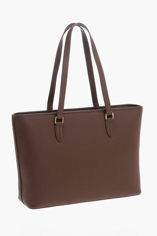 LOVE Tote Bag aus Eco-Leder mit großem, geprägtem goldfarbenen Logo